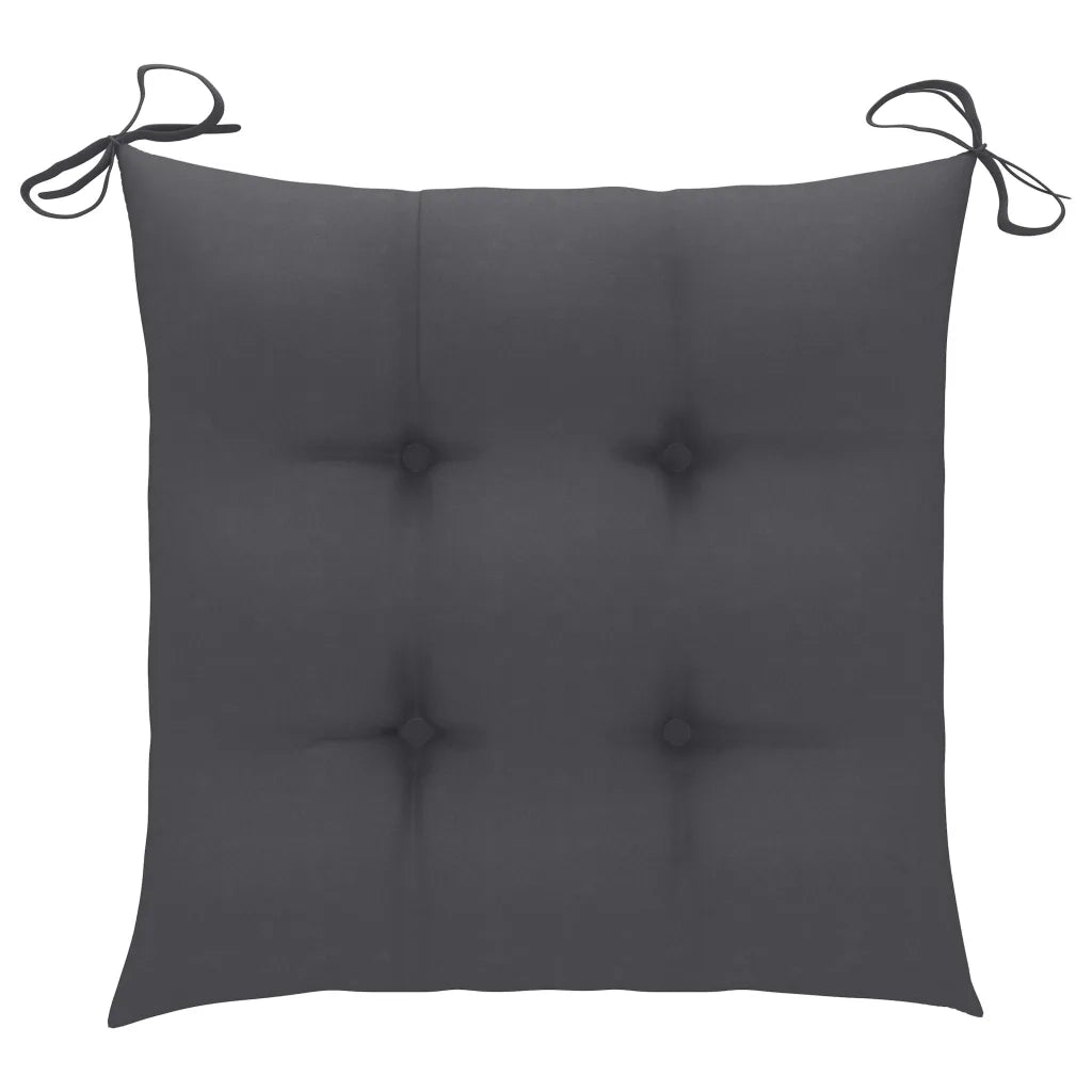 Sedie da Giardino Pieghevoli 2pz con Cuscini in Massello Acacia 3064551