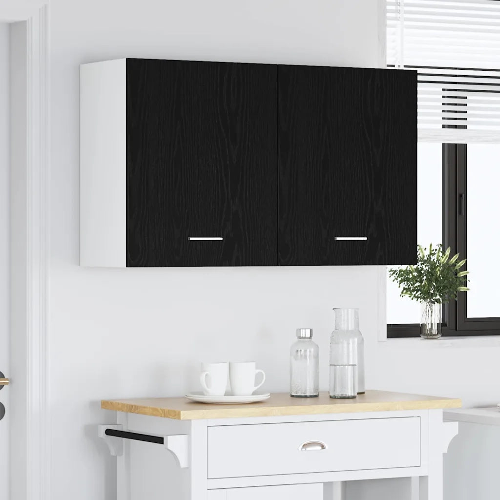 Armadio pensile | Mobile da Cucina Lyon 2 pz Rovere Nero 50 x 31 x 60 cm
