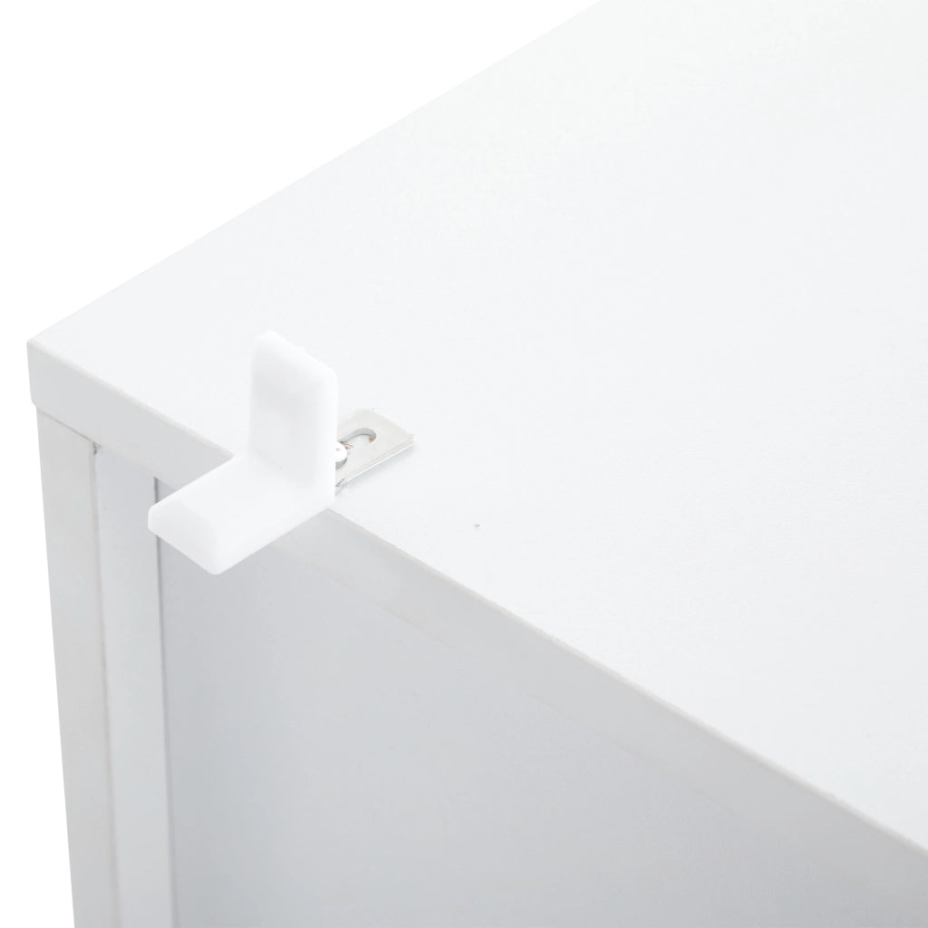 SIDEBOARD 130 cm Bianco/Oro con 3 ante e ripiani regolabili