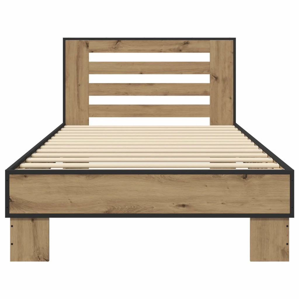 Letto singolo | Letto per adulti | Struttura letto con testata Rovere Artigianale 80 x 200 cm