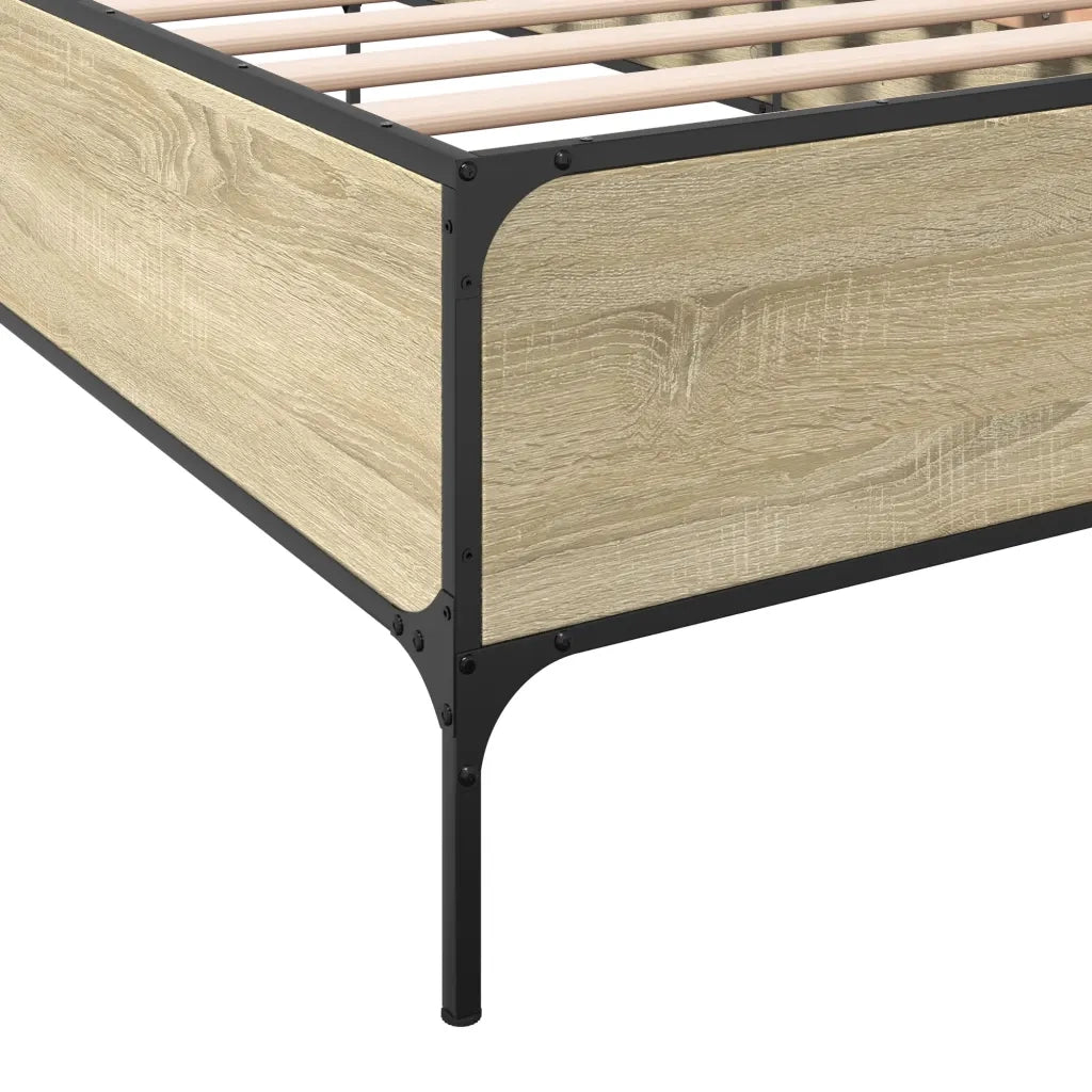 Giroletto Rovere Sonoma 100x200 cm Legno Multistrato e Metallo 844962