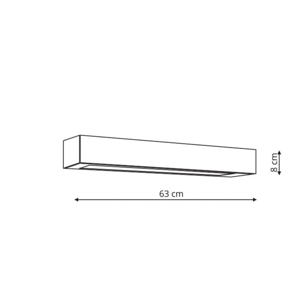 Applique bagno specchio bianca 63cm LED 9W CCT IP44