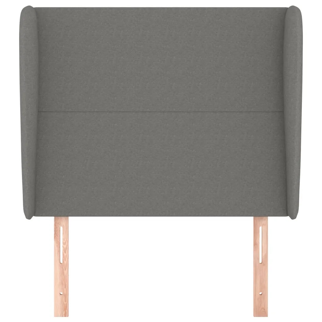 Testiera | Testata ad Orecchio Grigio Scuro 93x23x118/128 cm in Tessuto