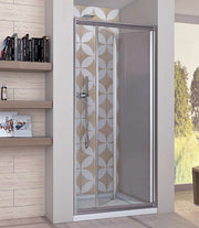 Porta Doccia Libro Due Ante Cristallo 5mm Trasparente h190cm Emma Trasparente 5mm,86/90 cm