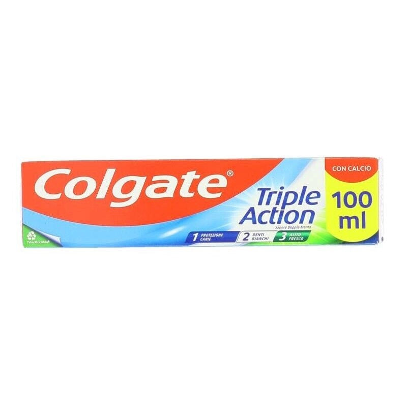 COLGATE DENTIFRICIO 100ML NEW TRIPLE ACTION PROTEZIONE CARIE DENTI BIANCHI ALITO FRESCO OKY
