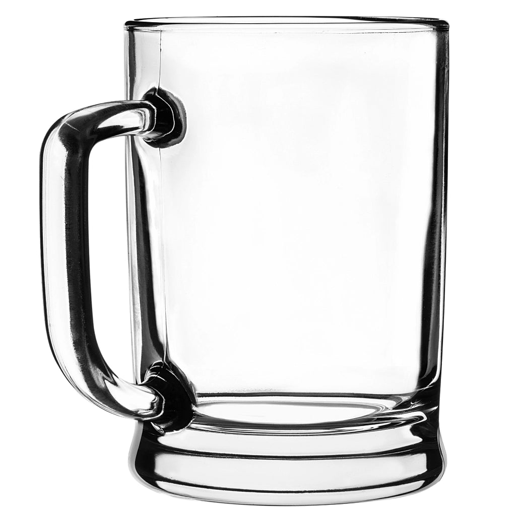 Boccali da birra KADAX da 400 ml (0,4 l) in vetro con manico, confezione regalo grande da 6 pezzi