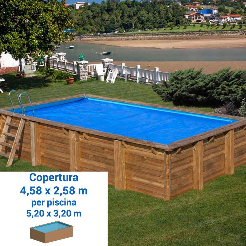 Copertura Isotermica A Bolle 5,65 X 2,68 M Per Piscine In Legno Gre 6,18 X 3,20 M Dimensione piscina: 5.20 X 3.20 m