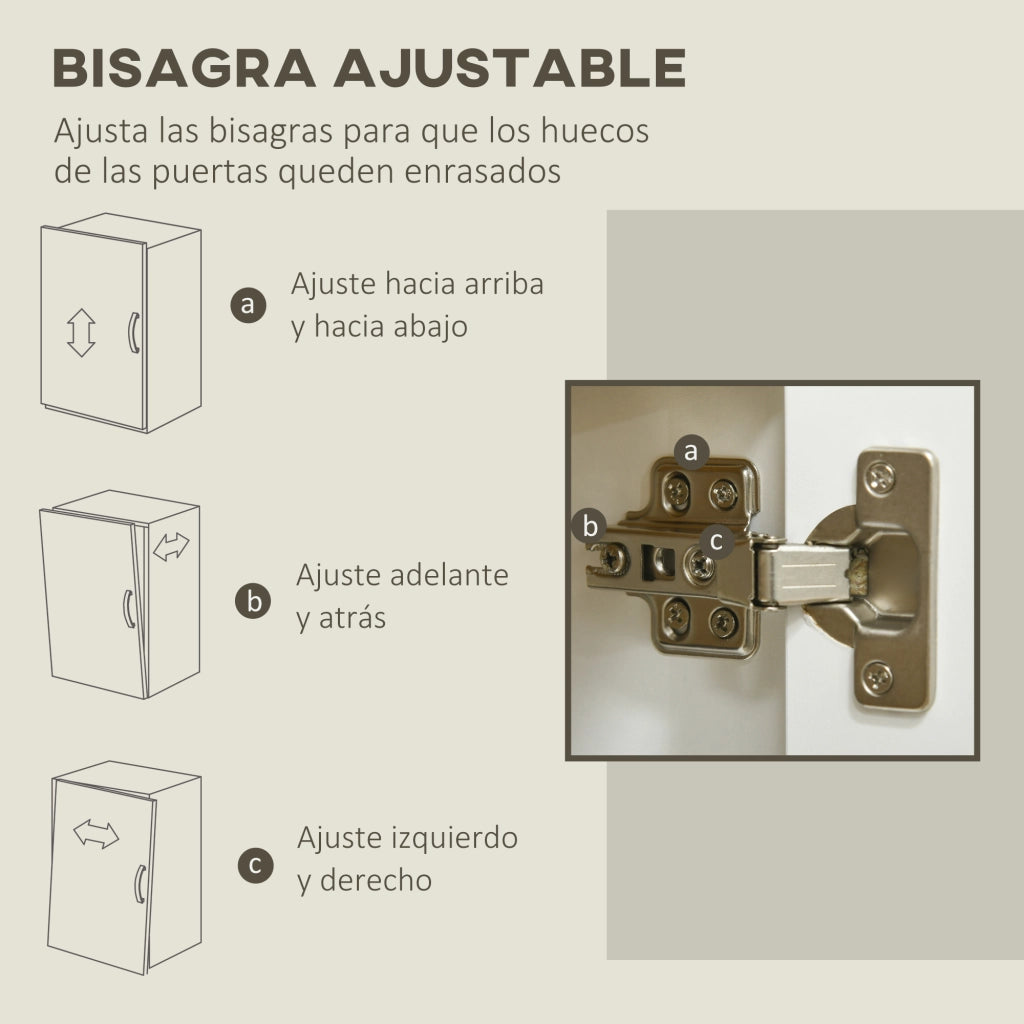 Mobile per Ingresso con Ante e Ripiano ¨C Minimal ¨C 80x37x75 Bianco