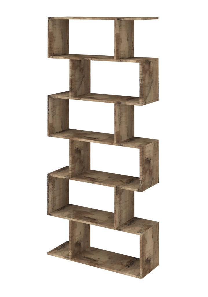 Libreria Calli L 80 x P 24.6 x H 192 cm acero pereira, portata per ripiano 5 kg
