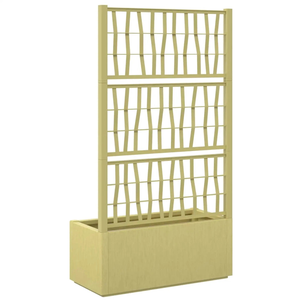 Fioriere | Cassetta per fiori | Vaso da Giardino con Trellis Verde 80 x 36 x 140 cm PP