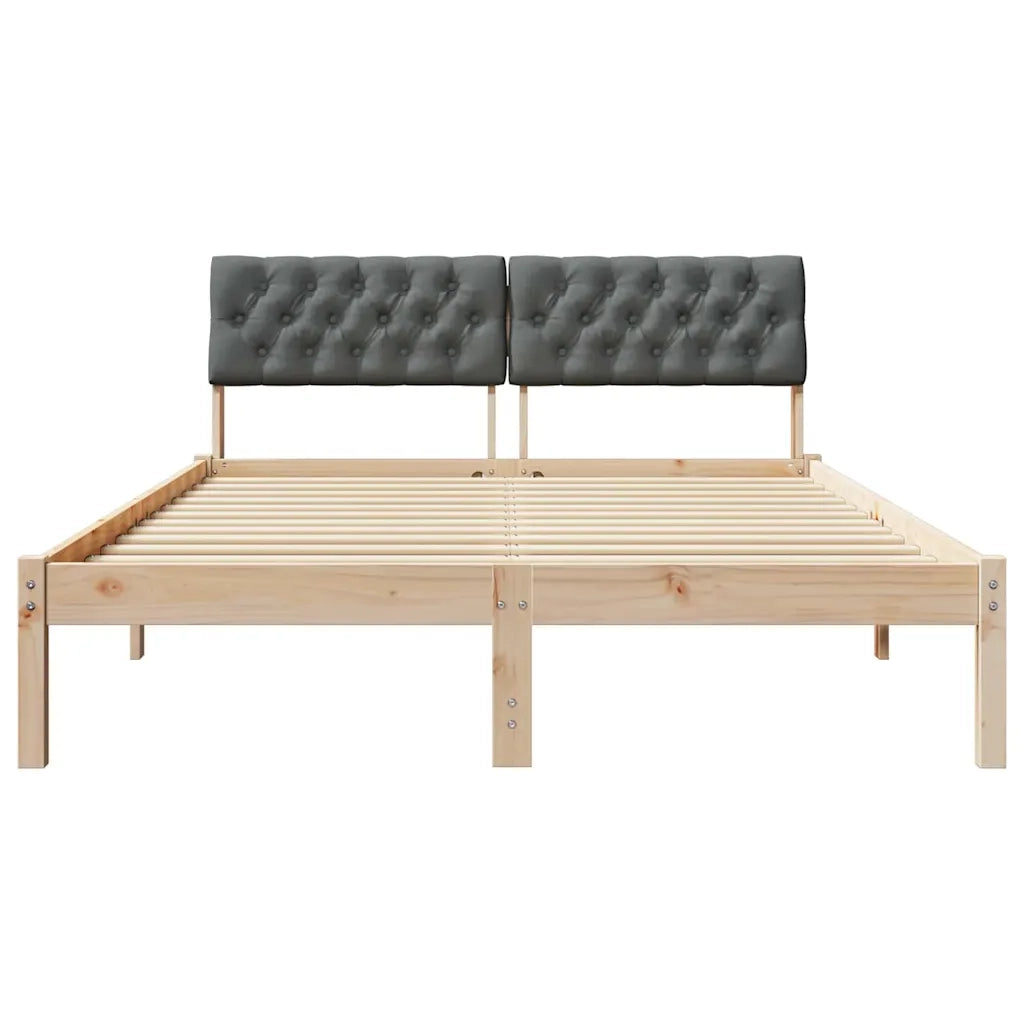 Letto matrimoniale | Letto per adulti | Struttura del Letto marrone e grigio scuro 160 x 200 cm