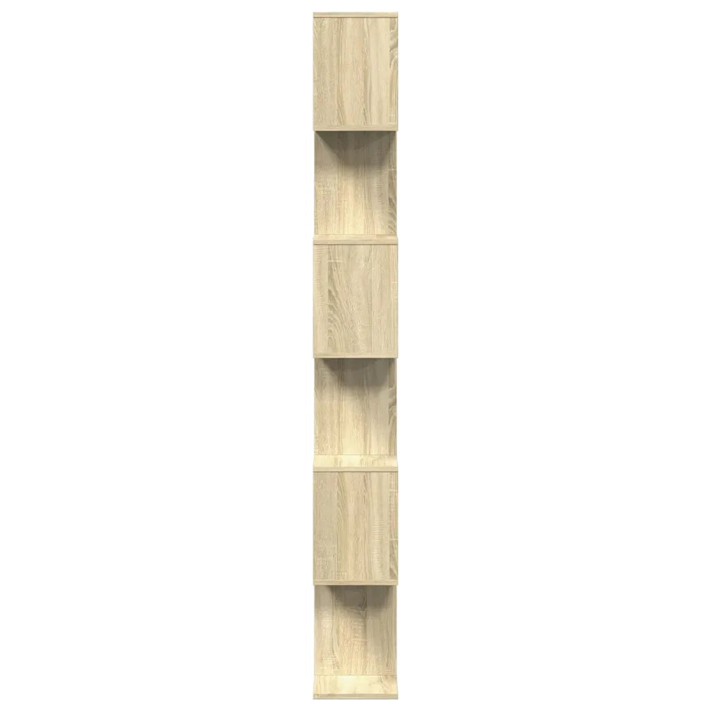 Libreria Divisorio 6 Ripiani Sonoma 70x24x193 cm in Truciolato 858086