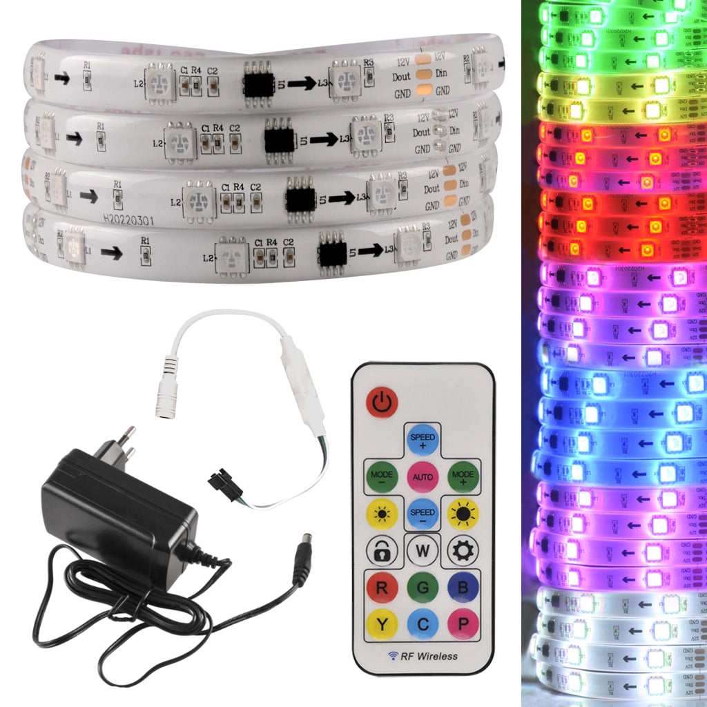 Kit striscia LED MAGIC RGB 5m 12V IP65 con telecomando