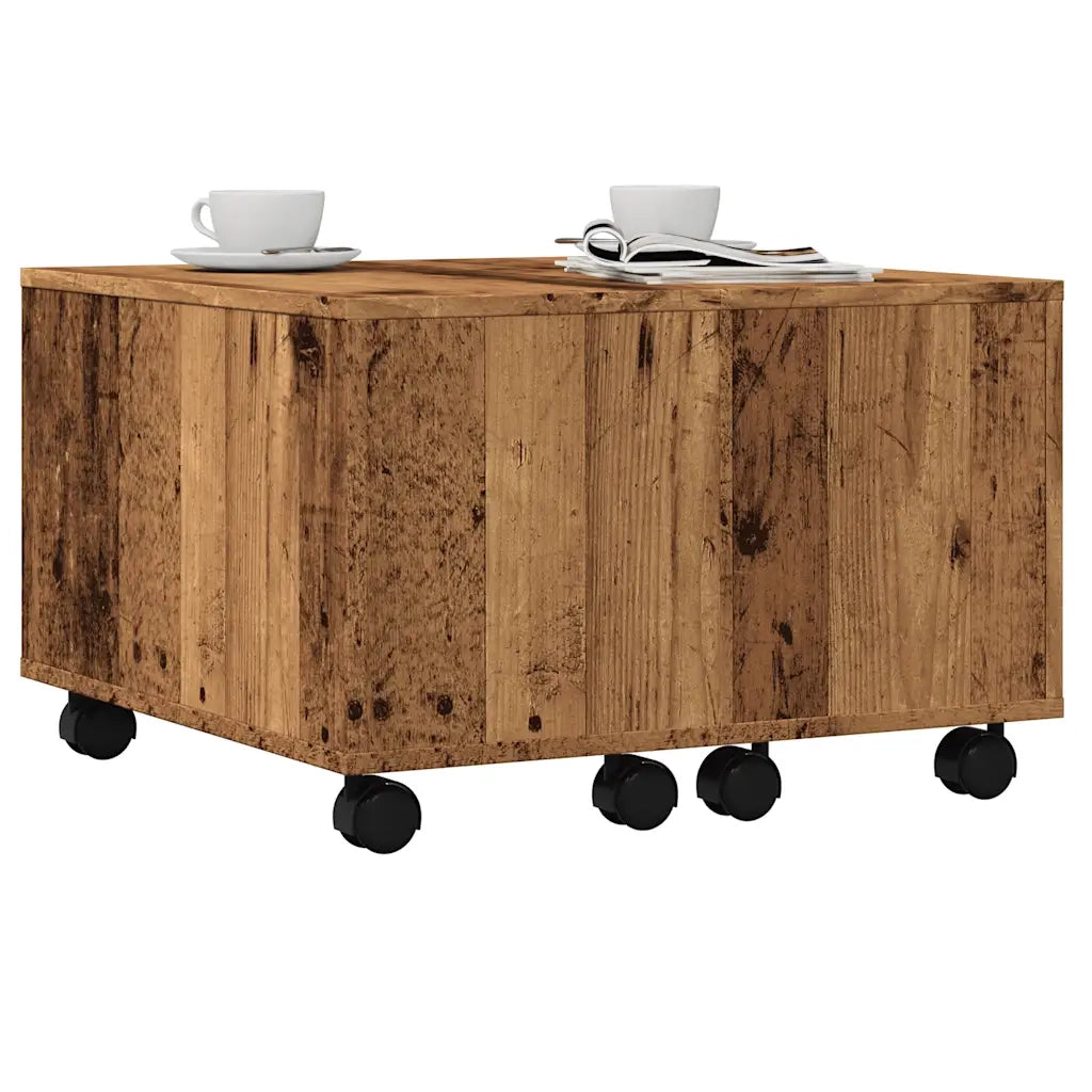 Tavolino da Salotto Legno Antico 60x60x38 cm Legno Multistrato 856548