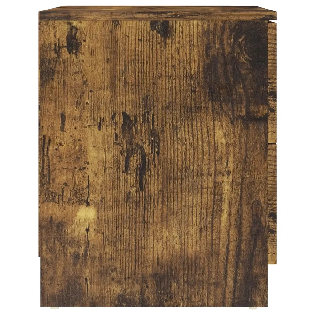 Comodini 2 pz Rovere Fumo 40x40x50 cm in Legno Multistrato 326740