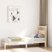Giroletto in Legno Massello Grigio 75x190 cm Small Single 3103893