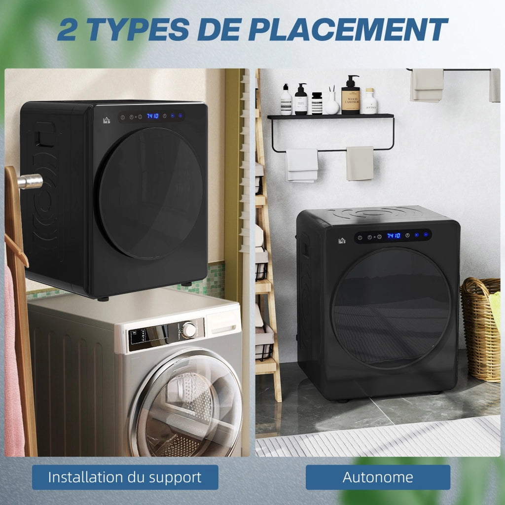 Asciugatrice a condensazione elettrica ¨C Minimal ¨C 1000 W 3 Kg nero acciaio inox