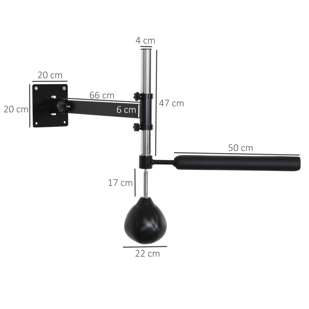 Supporto per boxe con speedball e attacco a parete, pieghevole, regolabile in altezza, oscillante a 360¡ã per adulti