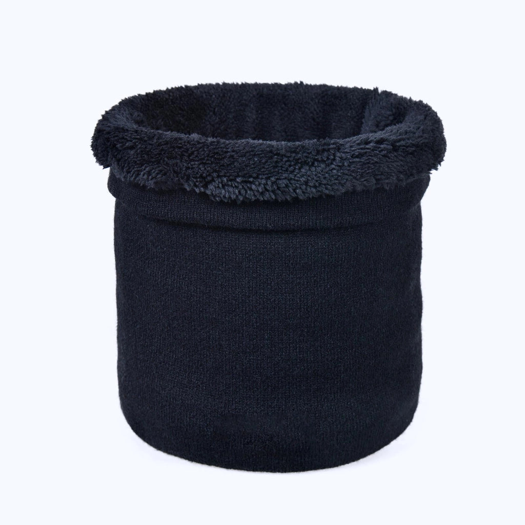 Scaldacollo caldo in maglia a tinta unita, modello per coppie, protezione densa per il collo, pullover in lana lavorato a maglia per la protezione dal freddo
