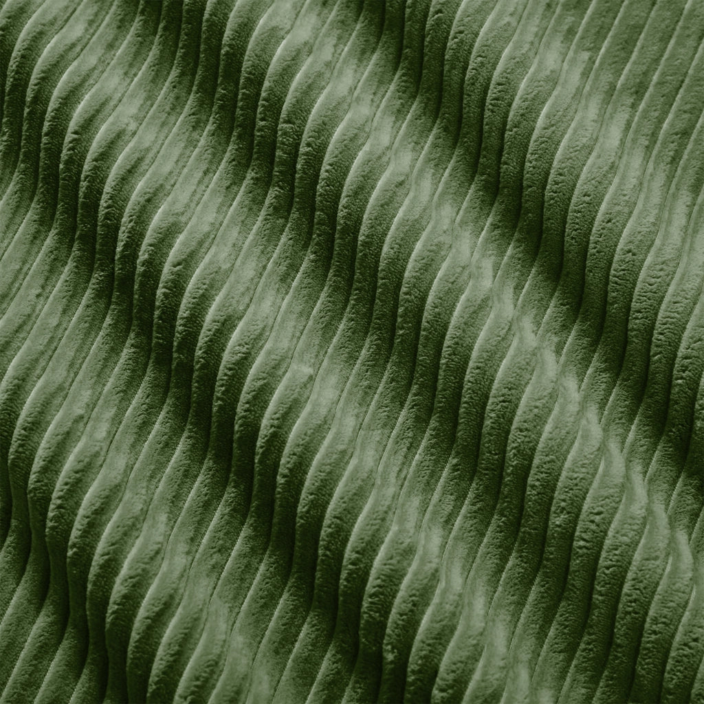 Divano angolare modulare 4 posti - con chaise longue e braccioli curvi - verde