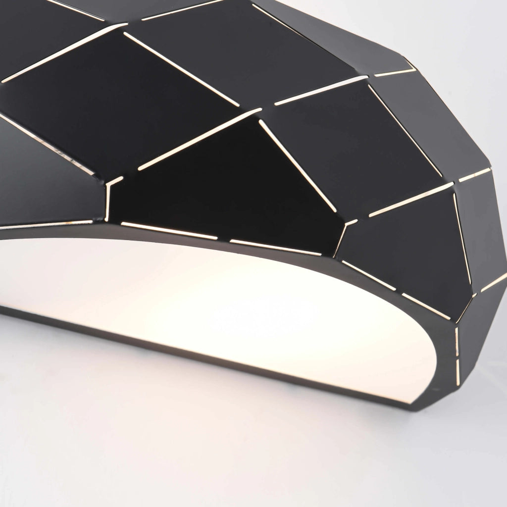 Applique Reus nera 1xE27 metallo glamour Light Prestige