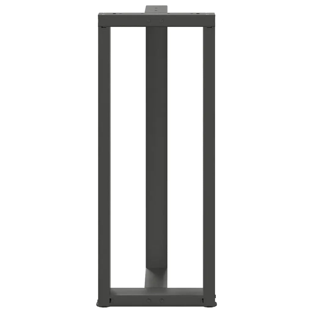 Gambe per tavolo da bar a forma di T 2 pz | Piede del tavolo Antracite 50x35x(100-101) cm Acciaio