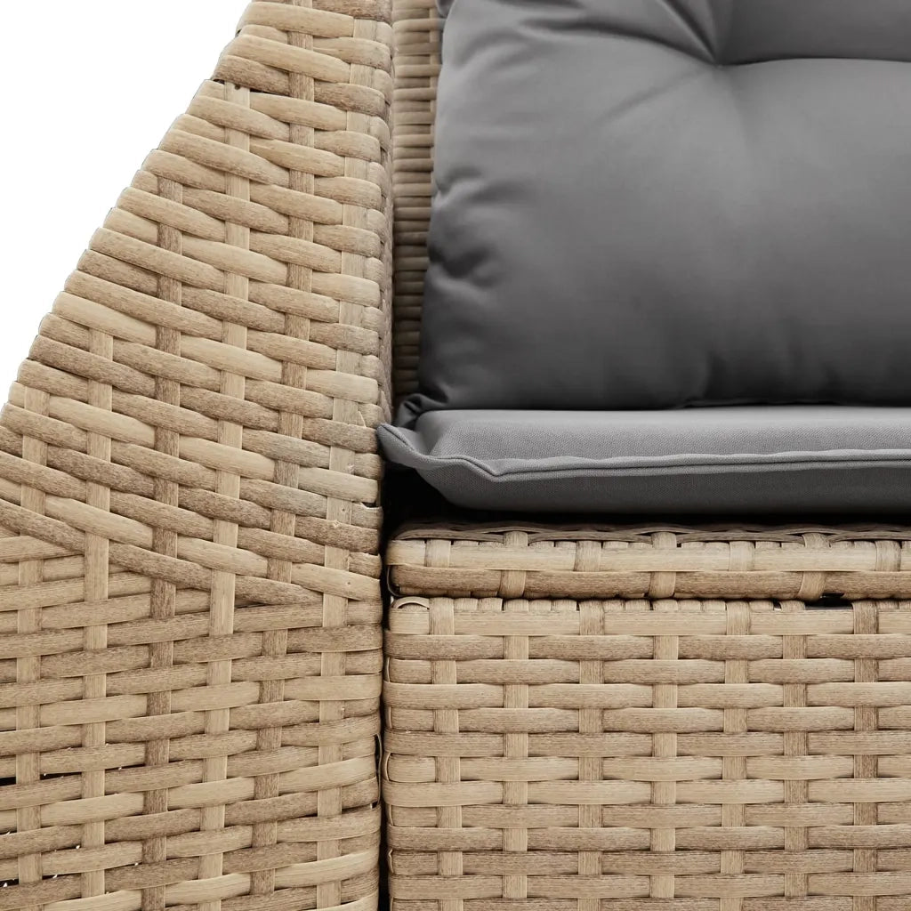 Divano da Giardino con Cuscini a 2 Posti-Sofa da Giardino-Divano da esterno Beige in Polyrattan 732327