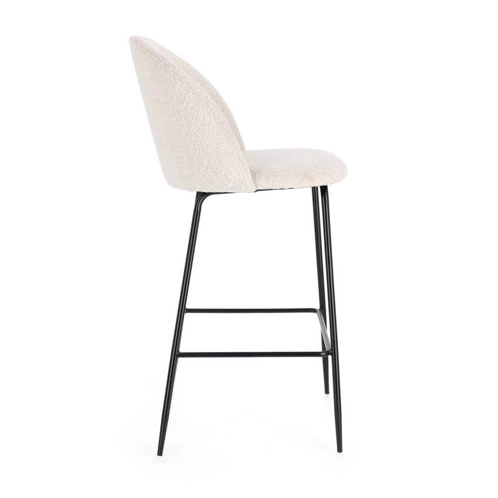 Set di 2 Sgabelli Bar in Velluto con Gambe Dorate - SIMON