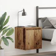 Comodini a Muro 2 pz Legno Antico 38x34x40 cm 861244