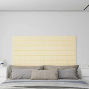 Testiera da Parete 12 pcs Crema 90 x 15 cm Pelle Sintetica 42046520