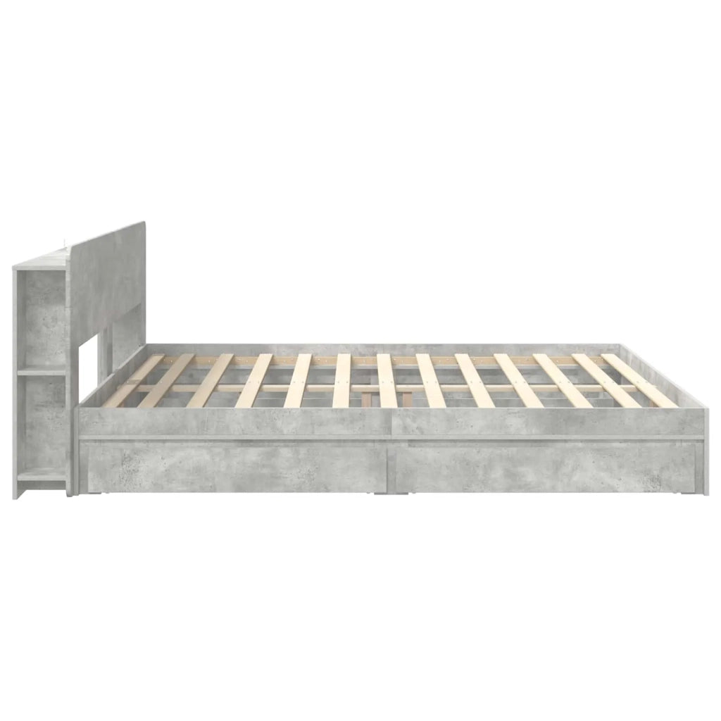 Telaio del letto con storage Grigio Cemento 200 x 200 cm 3433606