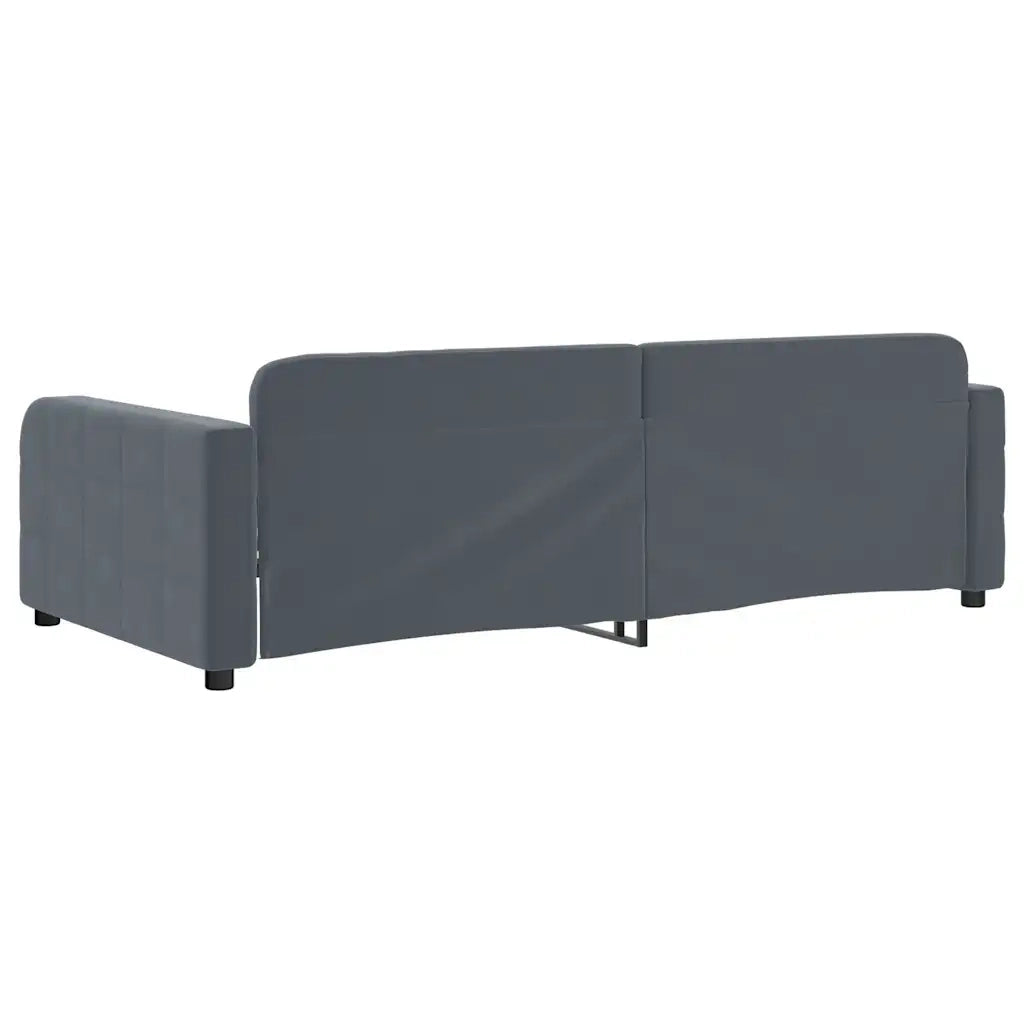 Letto singolo | Letto per adulti | Letto da Giorno Grigio Scuro 90x190 cm in Velluto