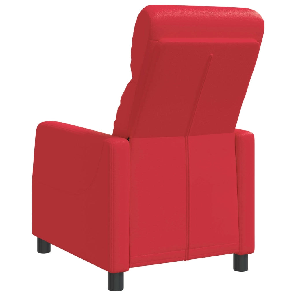 Divano Sedia-Poltrona reclinabile Rosso Similpelle 794604