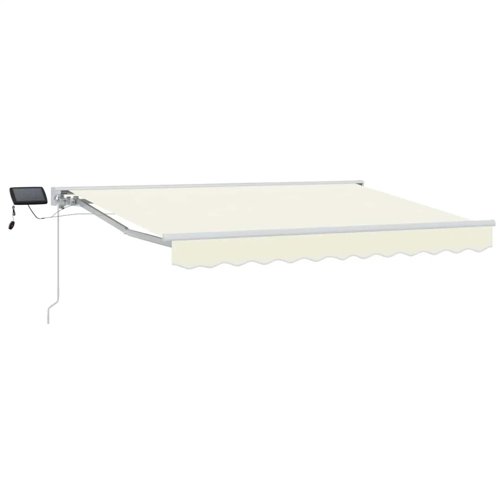 Cornice per Tenda Manuale con LED Crema e Bianco 3,5 x 2 m 3420535