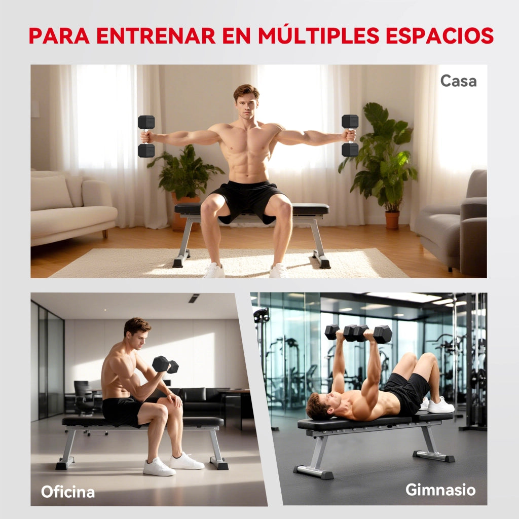 Pesas Esagonali in Ghisa 20 kg ¨C Minimal ¨C Nero