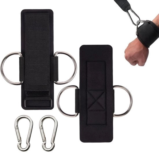 Cinturone multifunzionale 2-in-1 progettato - Cinturone sportivo - Cinturone fitness - Cinturone con regolazione del polso - D-ring senza peso - Paracinturone shockassorbente in neoprene