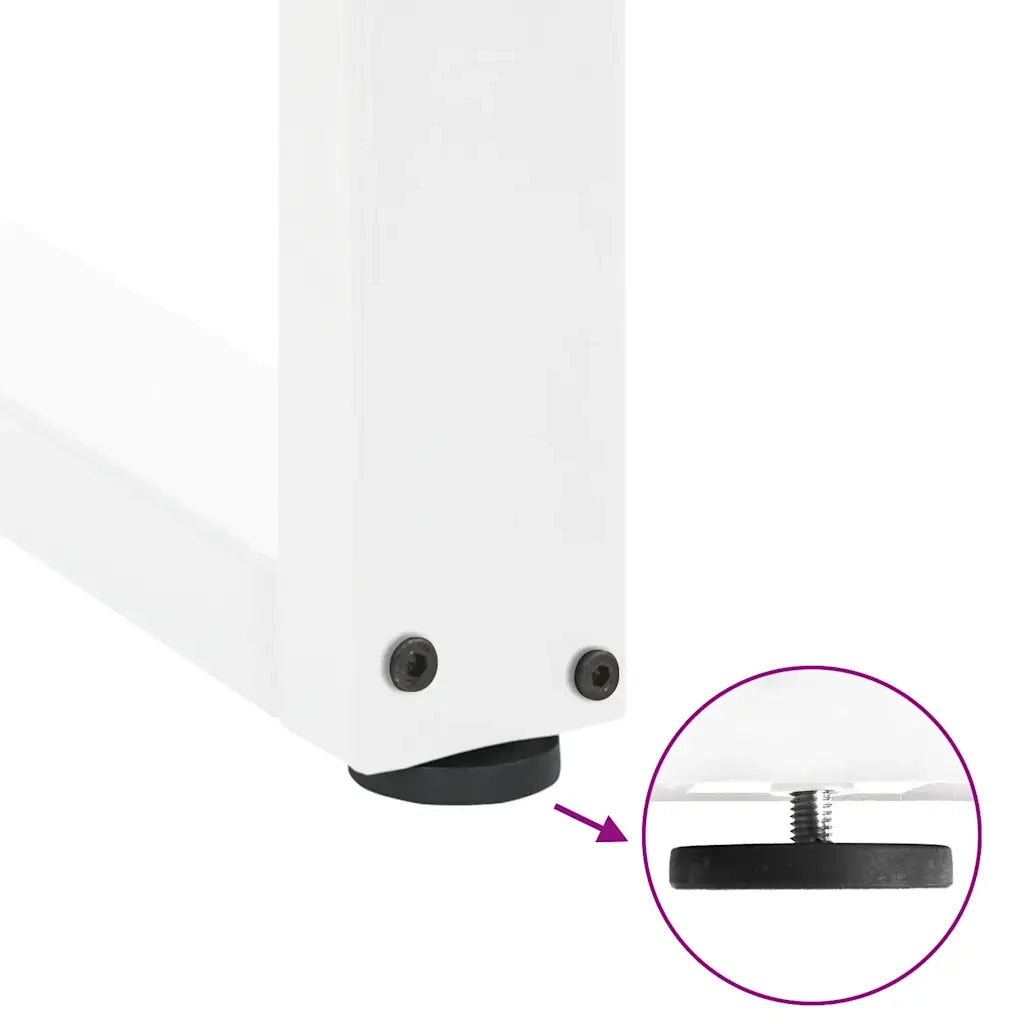 Gambe per Tavolino da Caff¨¨ a Forma di U 2 pz | Piede del tavolo Bianche 50x(42-43) cm Acciaio
