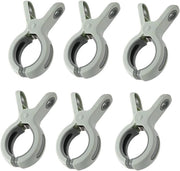 Clip per ombrellone da spiaggia in grande formato - 6 pezzi - Verde - Clip per asciugamano robusto - Impermeabile al vento - Per uso quotidiano - Asciugamano da spiaggia - Tappeto - Biancheria da letto