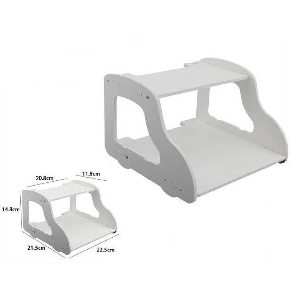 Trade Shop - Mensola In Legno Bianco 22.5 X 21.5 X 14.8cm Arredo Casa Ripiani Cameretta 70205 -