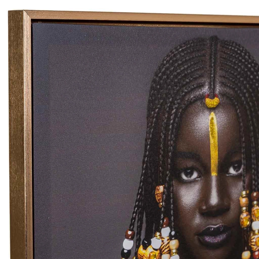 Quadro dipinto a mano con rilievo nero 52,5 x 72,5 x 3h cm
