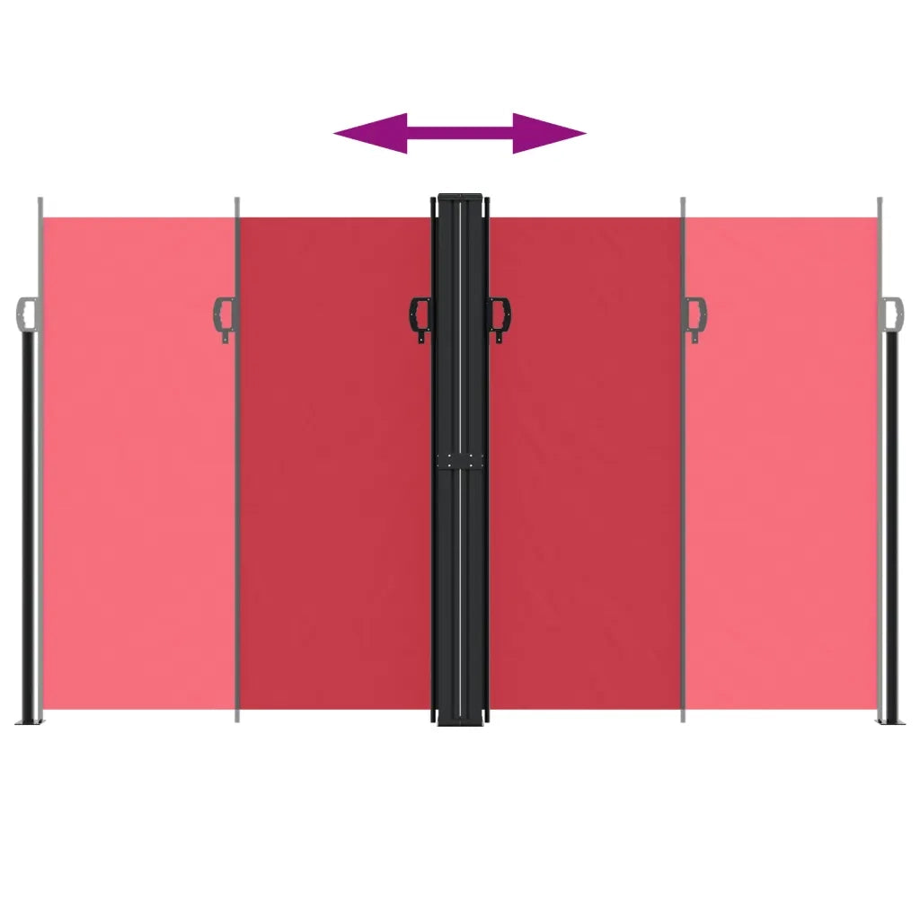 Tenda da Sole Laterale Retrattile-Tenda parasole per giardino Rossa 200x1000 cm 623955