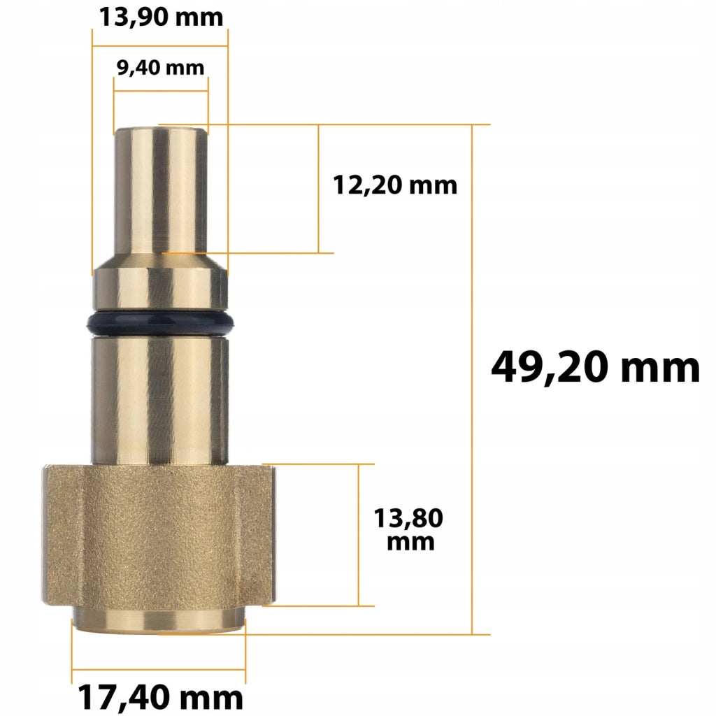 Tubo Alta Pressione 10m – Ugello a Molla in Ottone | Compatibile con Idropulitrici Lavor, Kanwod