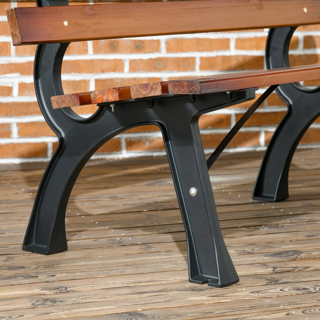 Panca da giardino 2 posti ¨C Xylo ¨C alluminio e legno 120x57x70 cm