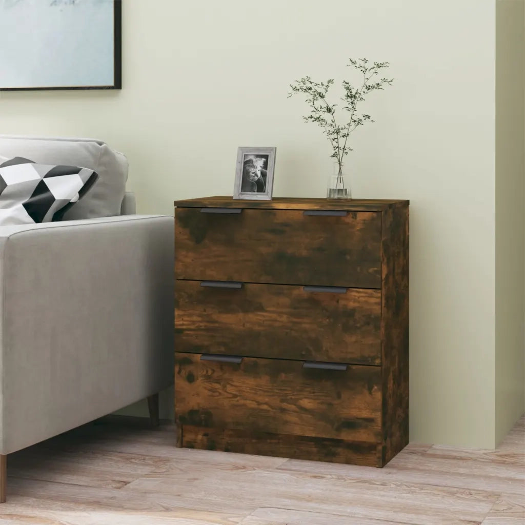 Credenza-Buffet-Armadio da cucina Rovere Fumo 60x30x70 cm in Legno tecnico 863251