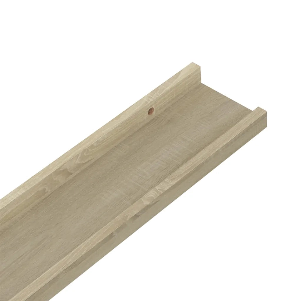 Mensole da parete 2 pz in rovere Sonoma 60x9x3 cm 326680