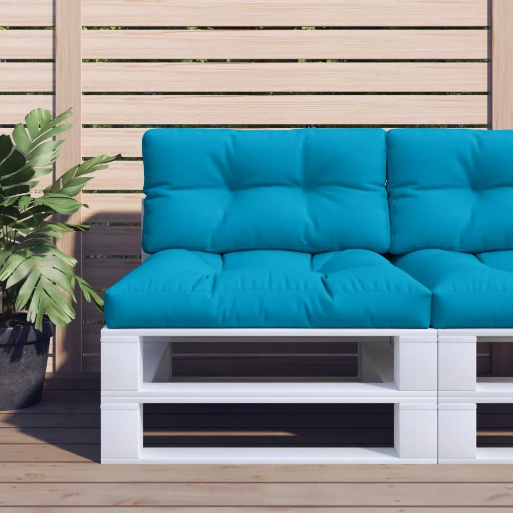 Cuscini per Pallet 2 pz | Cuscini per sedie Blu in Tessuto