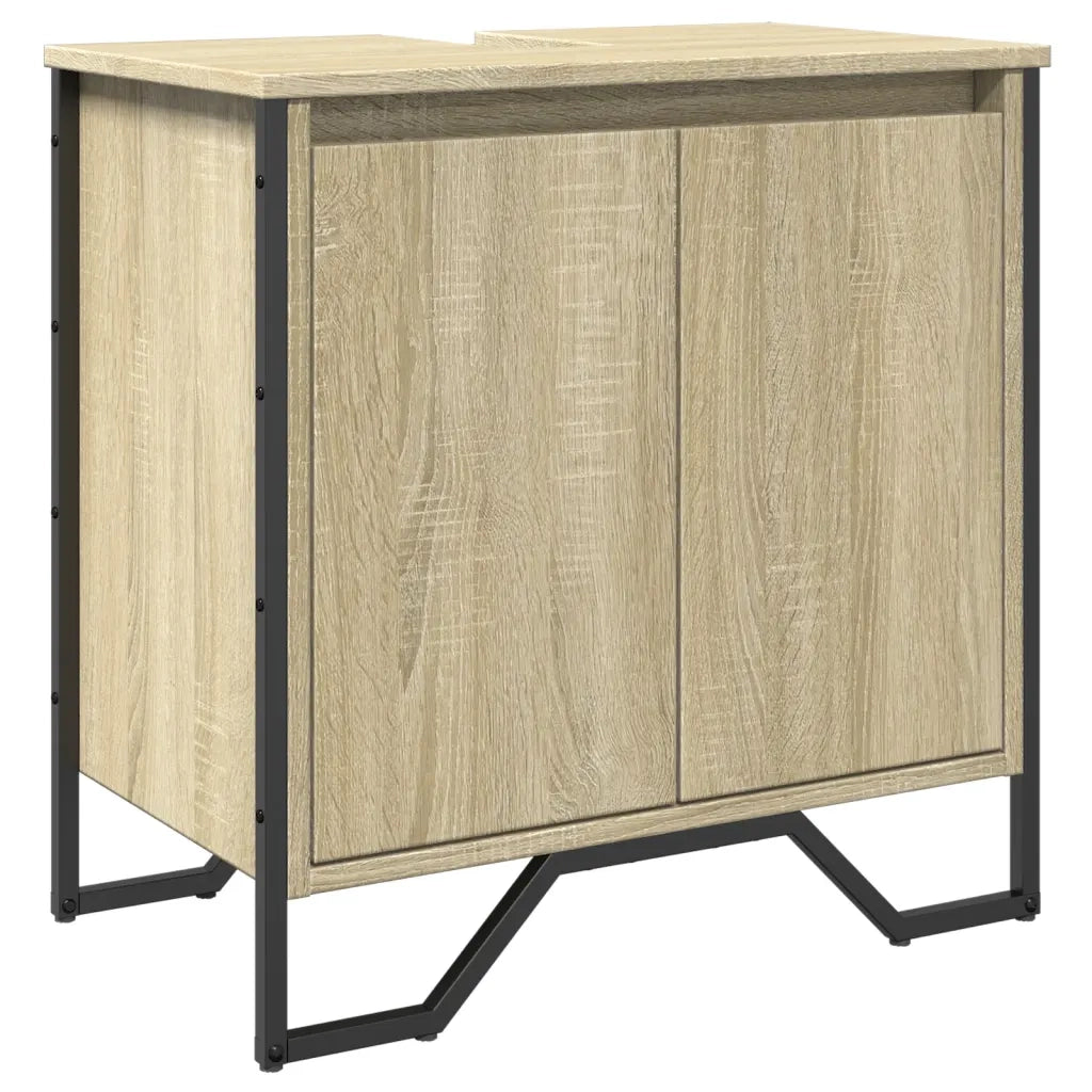 Mobile Lavabo Bagno-Armadietto da bagno Rovere Sonoma 60x35x60 cm in Truciolato