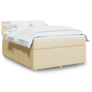 Giroletto a Molle con Materasso Crema 140x19 cm in Tessuto 3289770