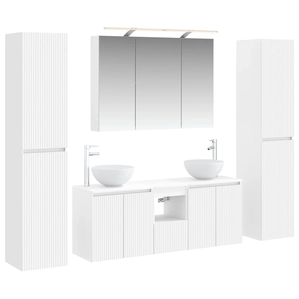 Set di mobili per il bagno 6 pz Bianco 3407207