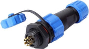 Connessione IP68 2Pin aeronautica, waterresistente, lunghezza 65 cm.